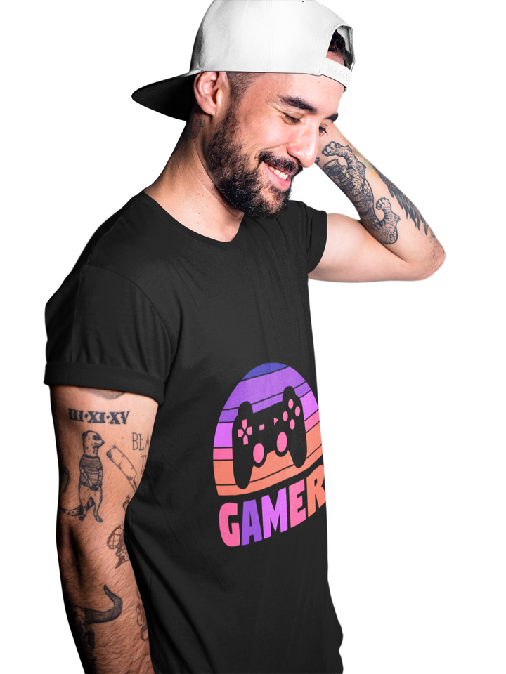 Gamer Printed Tshirt by UQ(Black)