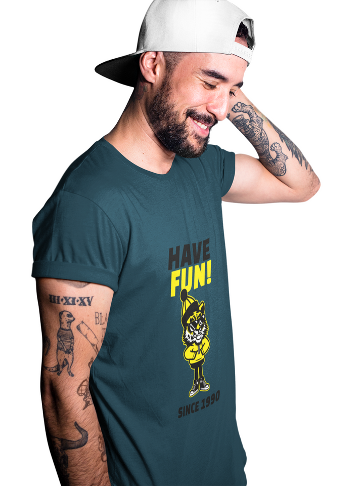 Have Fun Printed Tshirt by UQ(Petrol Blue)