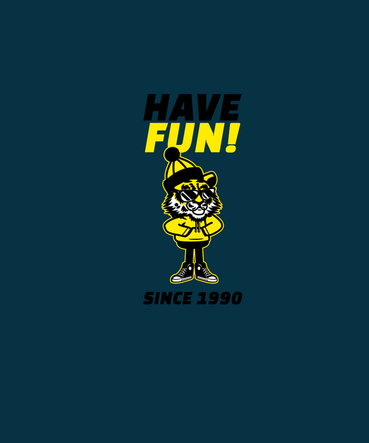 Have Fun Printed Tshirt by UQ(Petrol Blue)