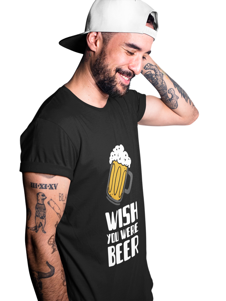 Beer Printed Tshirt by UQ(Black)