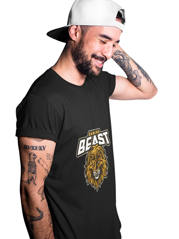 Gaming Beast Printed Tshirt by UQ(Black)