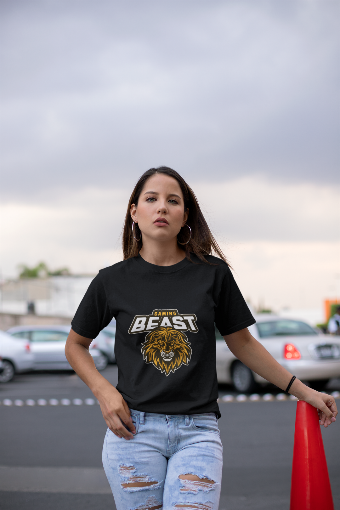 Gaming Beast Printed Tshirt by UQ(Black)