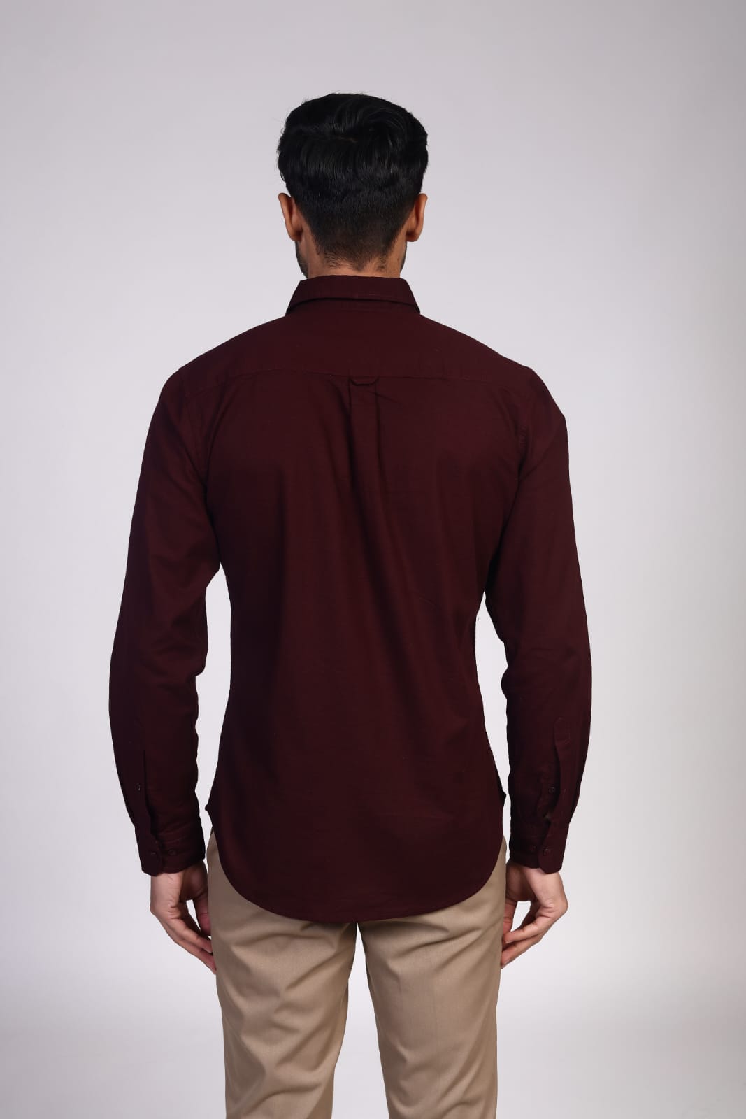 Linen Shirt - Burgundy