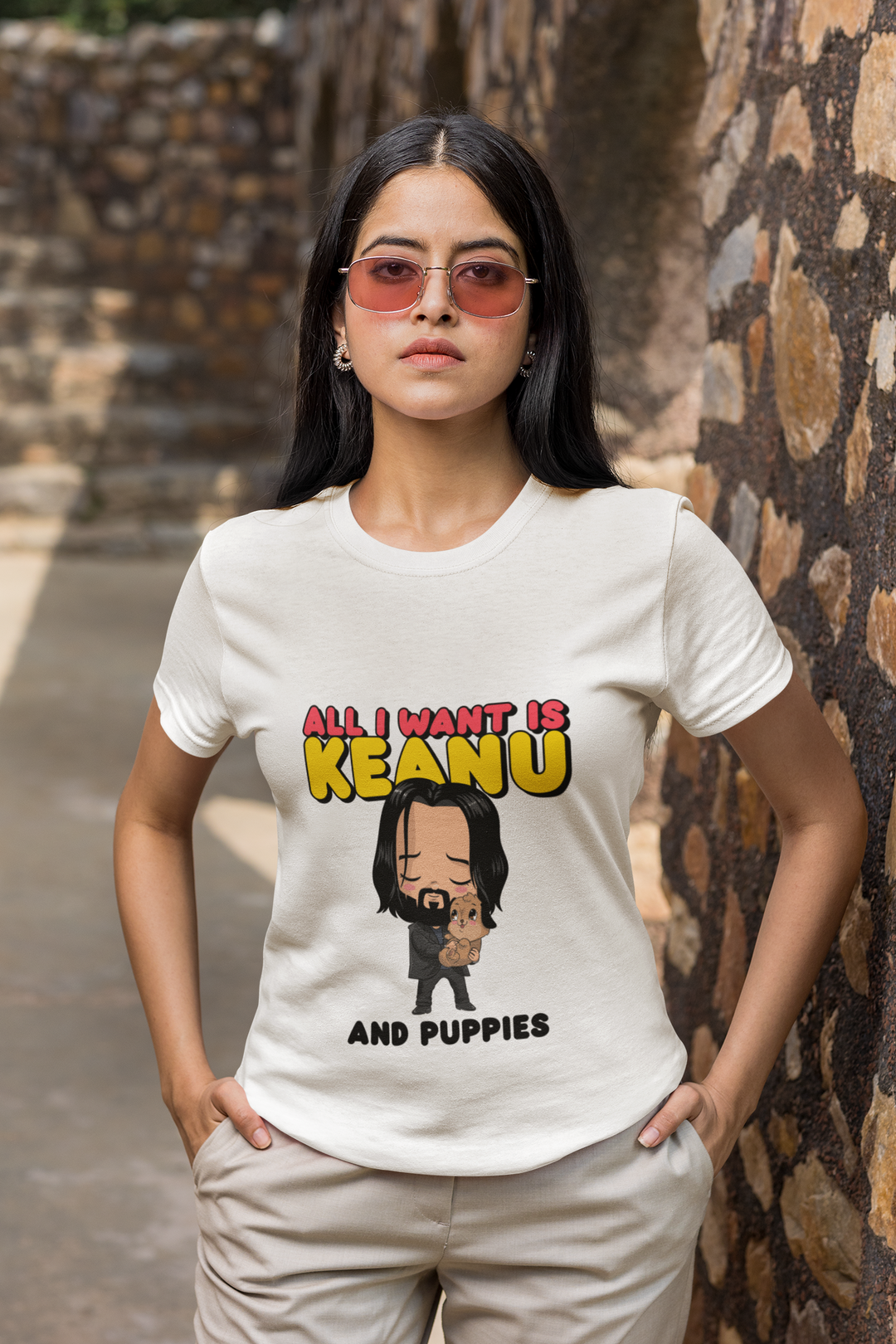 Keanu Printed Tshirt by UQ(White)