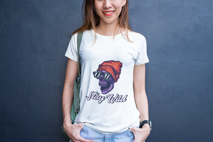 Stay Wild Printed Tshirt (White)