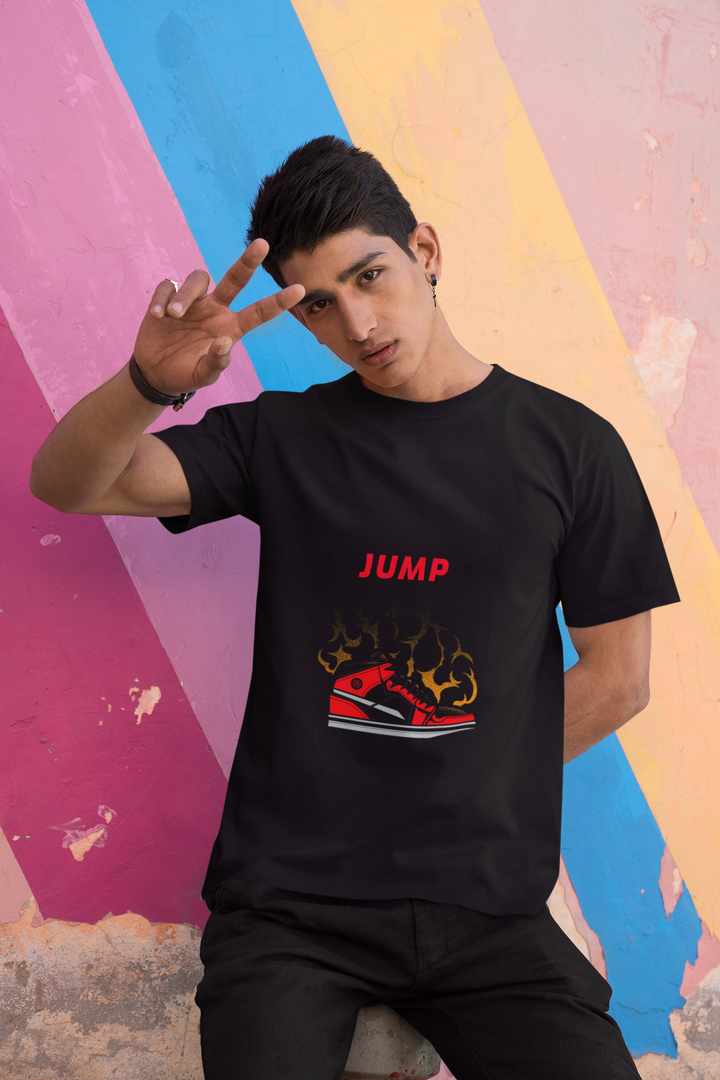 Shoes Printed Tshirt (Black)