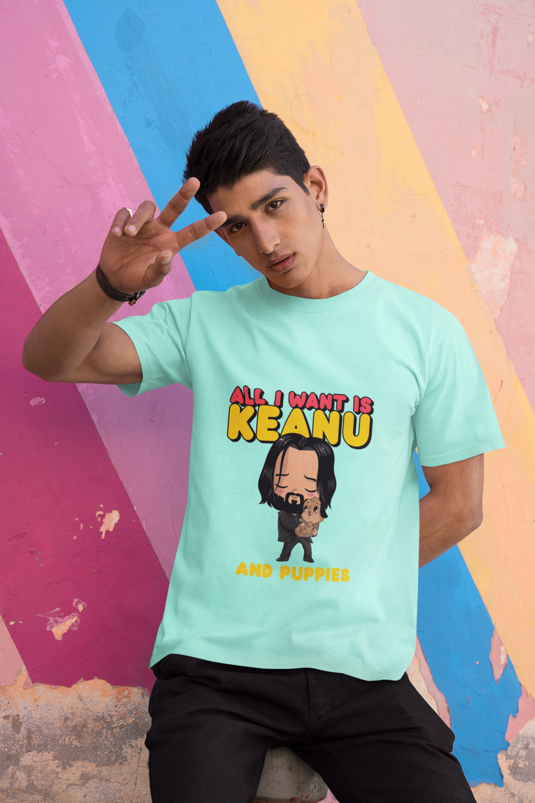 Keanu Printed Tshirt by UQ(Mint)