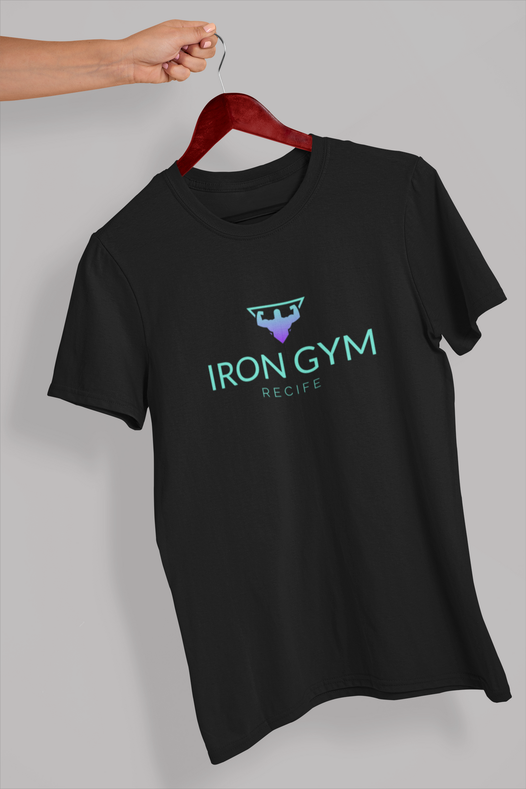 Iron Gym Printed Tshirt by UQ(Black)