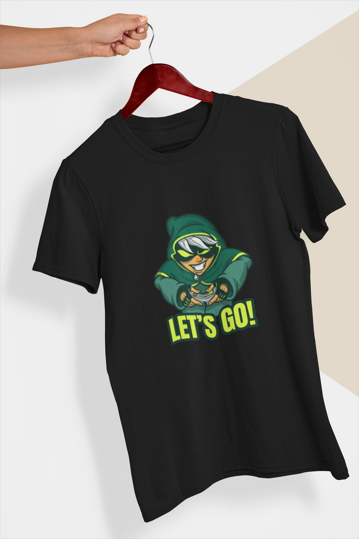 Lets Go Printed Tshirt by UQ(Black)