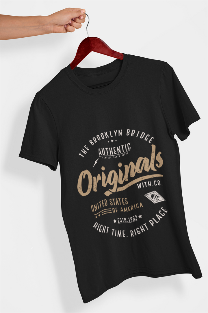 Original Printed Tshirt by UQ(Black)