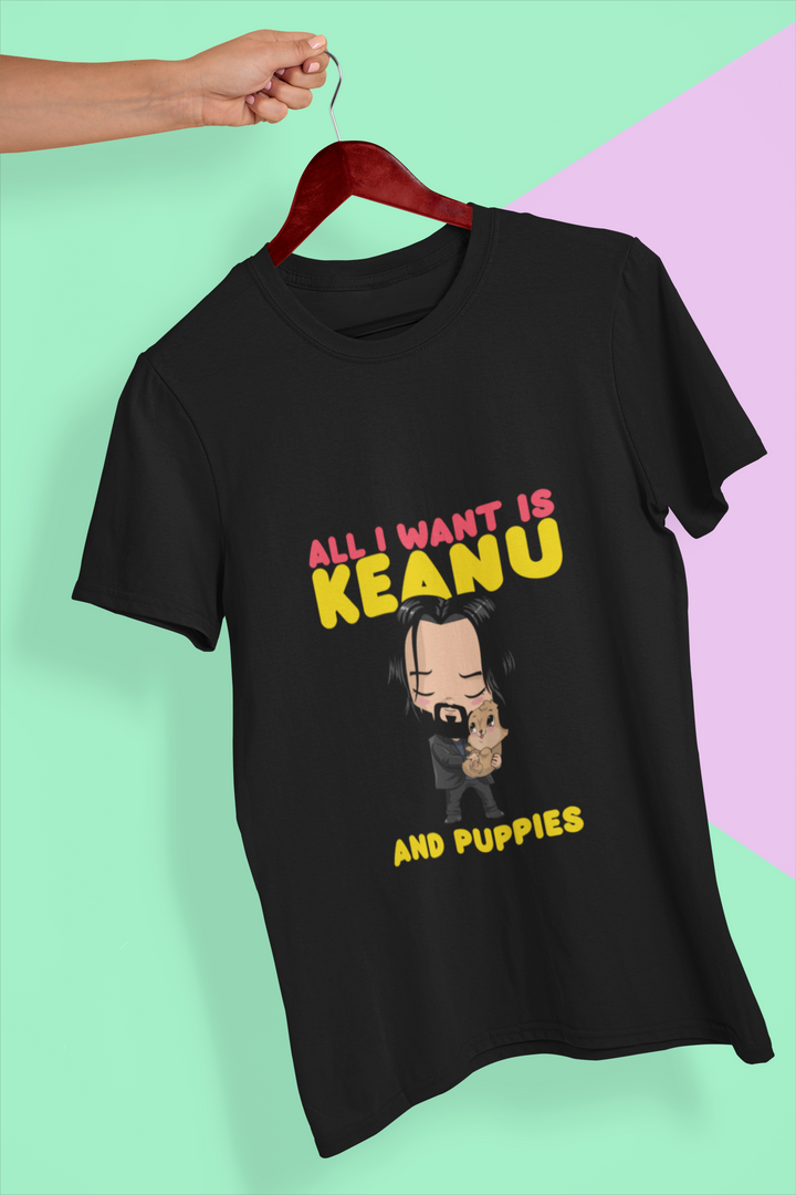 Keanu Printed Tshirt by UQ(Black)