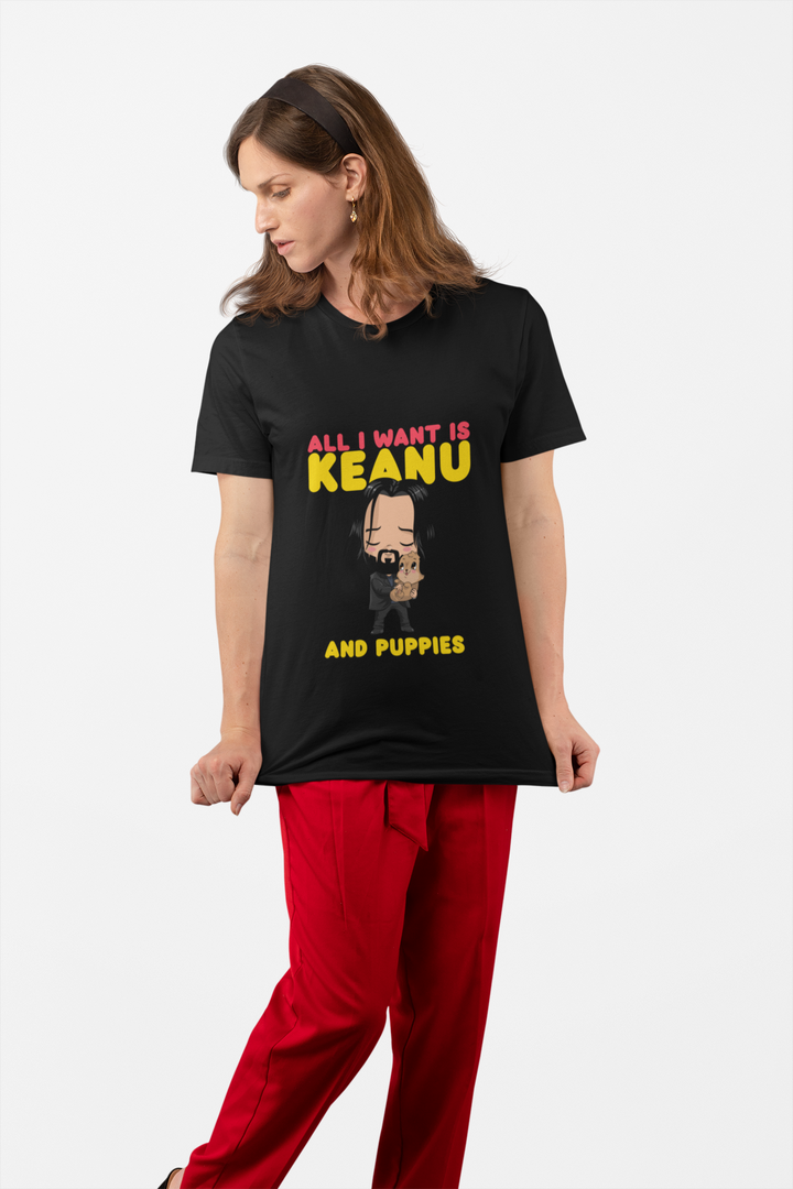 Keanu Printed Tshirt by UQ(Black)