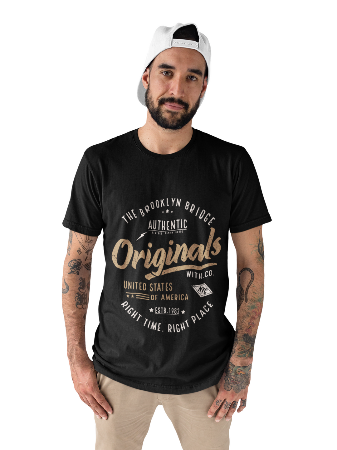 Original Printed Tshirt by UQ(Black)