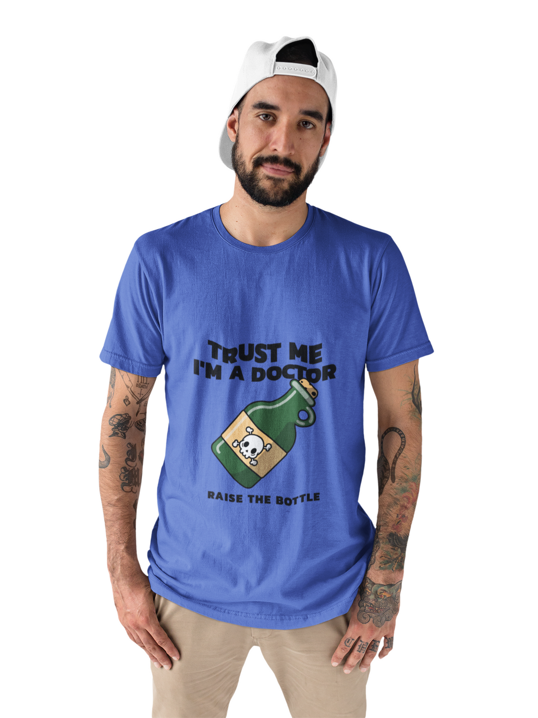 Trust Me I am a Doctor Printed Tshirt (Royal Blue)