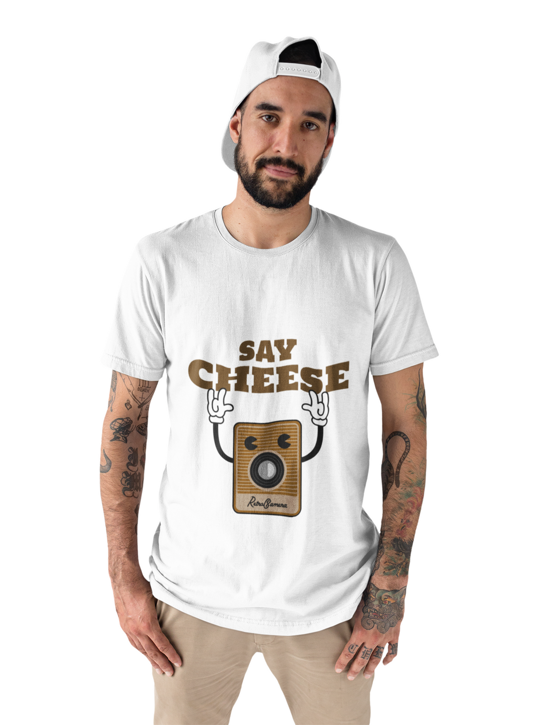 Say Cheese Printed Tshirt (White)