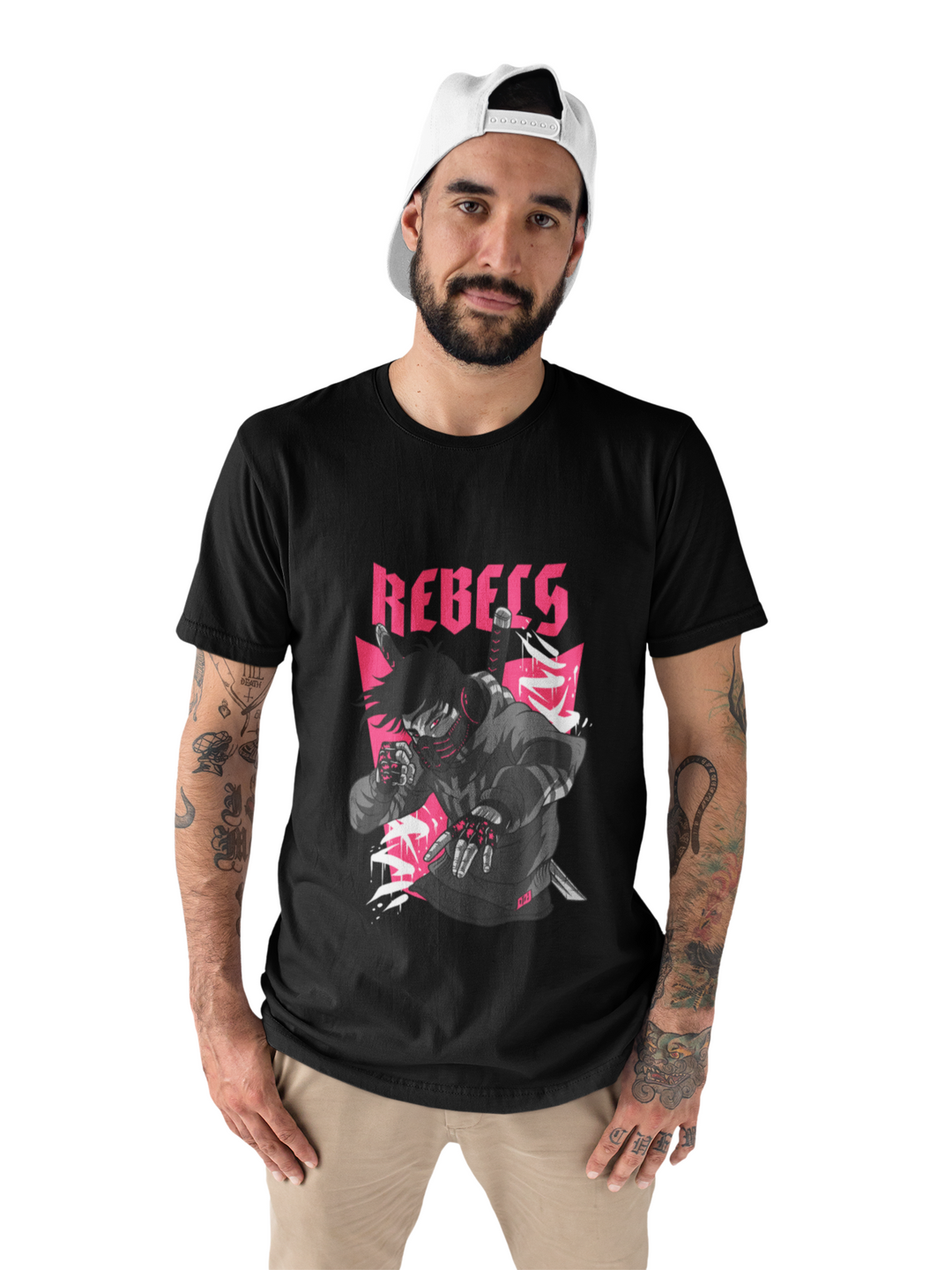 Rebel Printed Tshirt by UQ(Black)