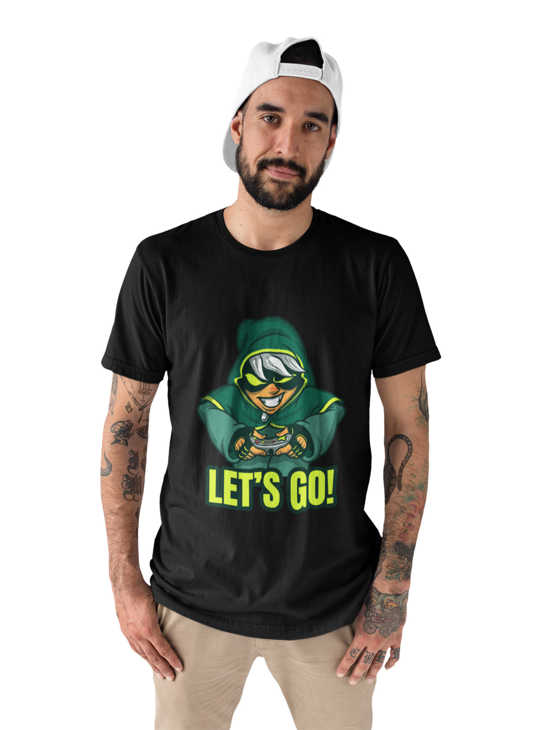 Lets Go Printed Tshirt by UQ(Black)