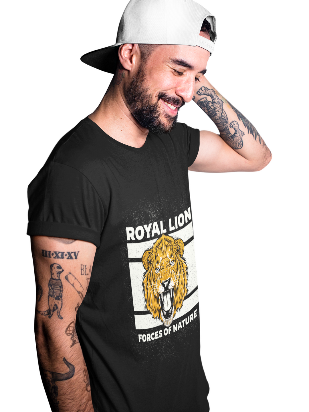 Royal Lion Printed Tshirt (Black)