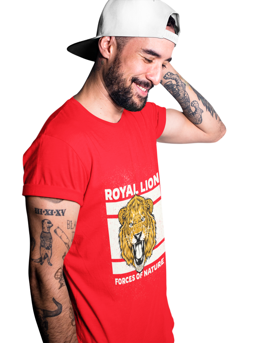 Royal Lion Printed Tshirt (Red)