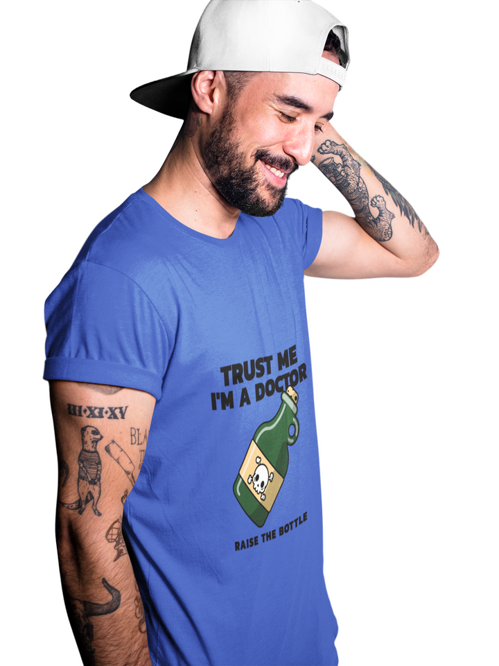 Trust Me I am a Doctor Printed Tshirt (Royal Blue)