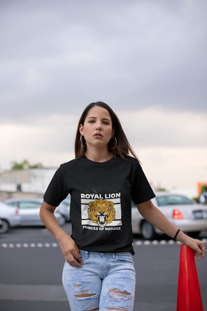 Royal Lion Printed Tshirt (Black)